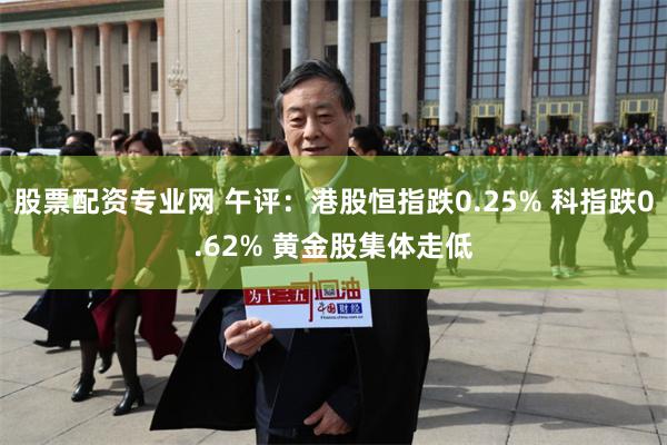 股票配资专业网 午评：港股恒指跌0.25% 科指跌0.62% 黄金股集体走低